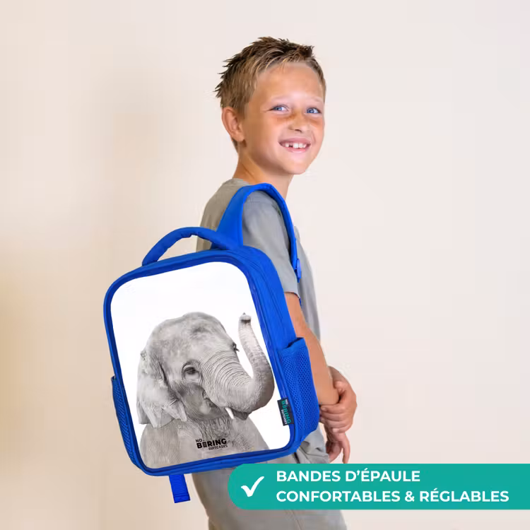Sac à dos enfant - Bleu - L'éléphant Oscar — 4