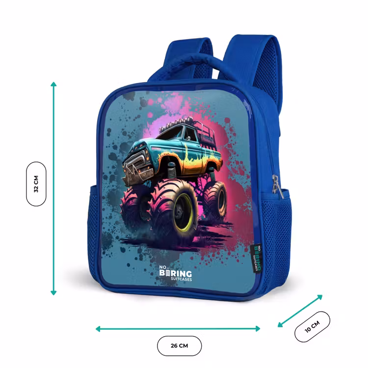 Sac à dos enfant - Bleu - Roues de monstre — 6
