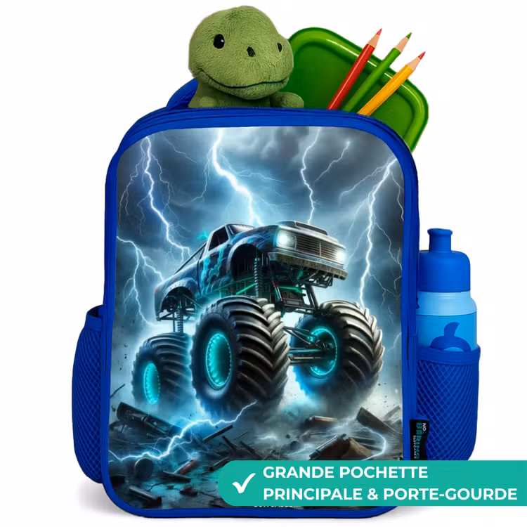 Sac à dos enfant - Bleu - Roues du tonnerre — 5