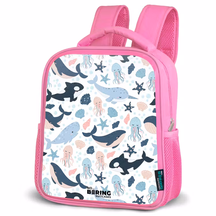Enfant sac à dos - Rose - Animaux marins colorés — 4