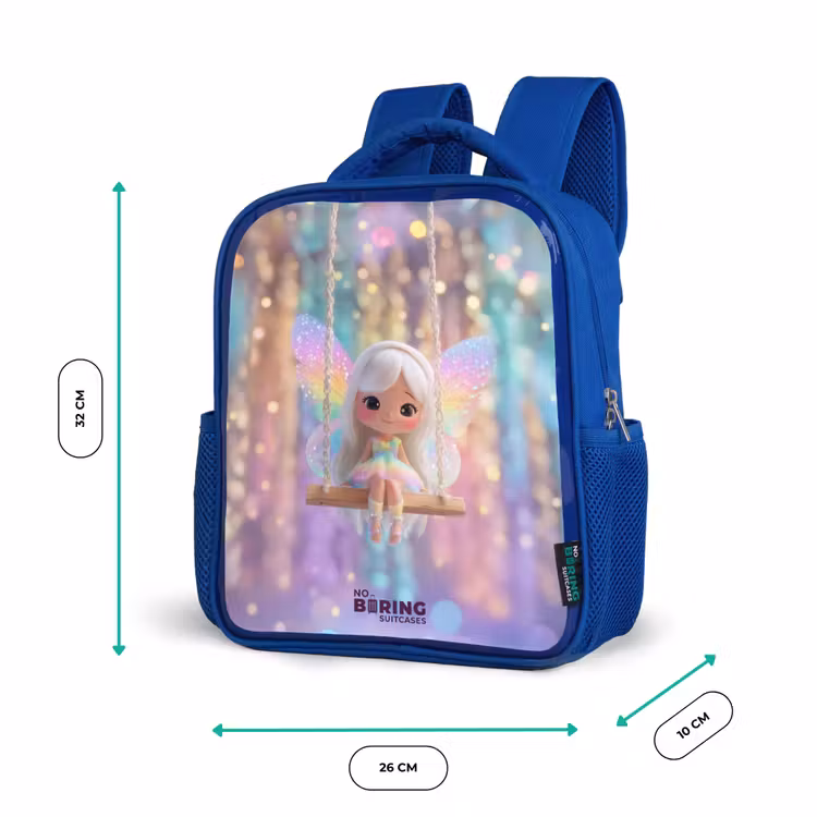Sac à dos enfant avec nom - Bleu - Fée - Elfe - Arc-en-ciel — 6