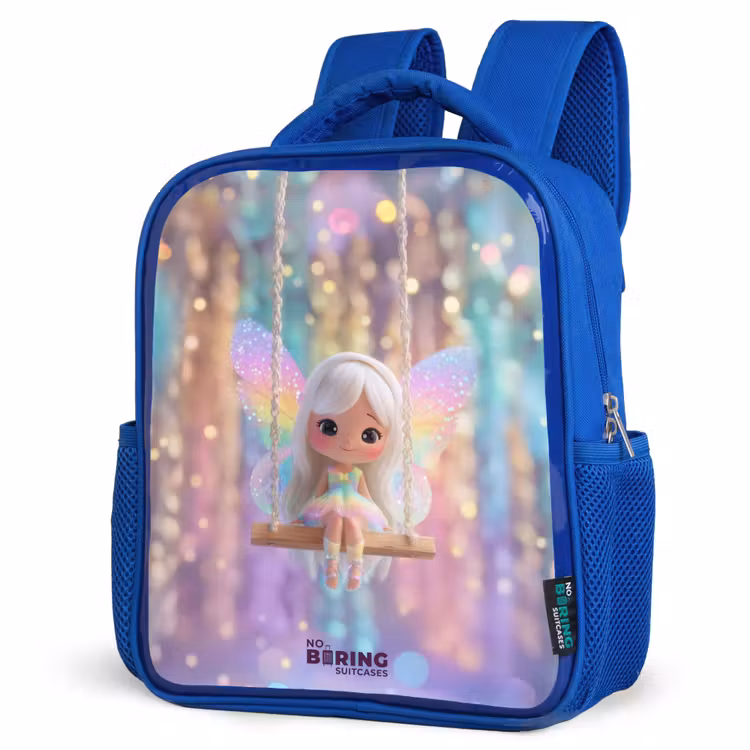 Sac à dos enfant avec nom - Bleu - Fée - Elfe - Arc-en-ciel — 7