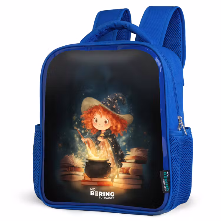 Sac à dos enfant avec nom - Bleu - Sorcière avec potion étincelante — 7