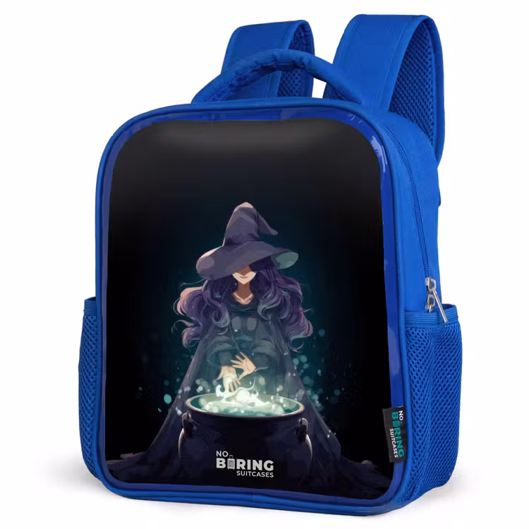 Sac à dos enfant avec nom - Bleu - Sorcière - Chaudron - Magie — 7