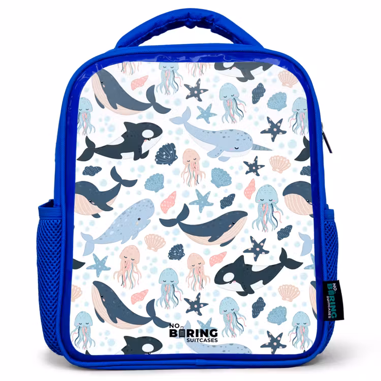 Sac à dos enfant - Bleu - Animaux marins colorés — 1