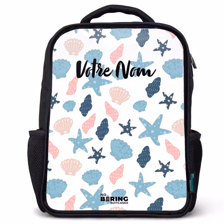 Sac à dos enfant - Noir - Motif coquillage coloré — 1