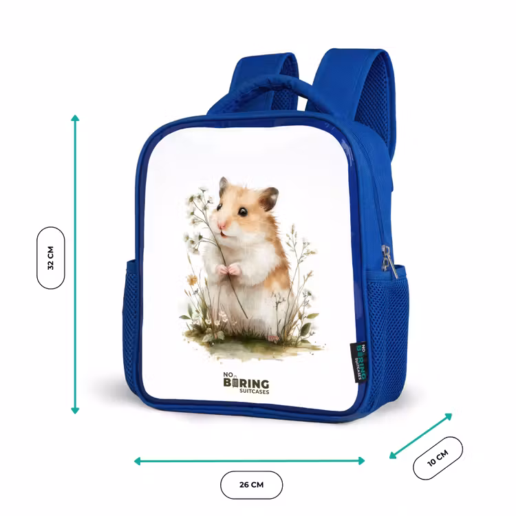 Sac à dos enfant avec nom - Bleu - Animal - Nature - Hamster — 6