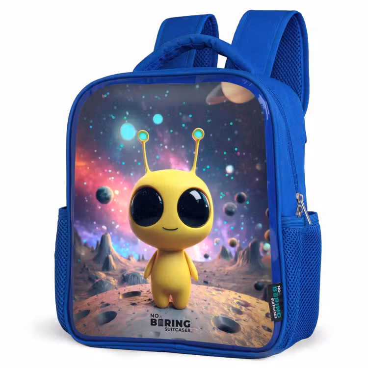 Sac à dos enfant avec nom - Bleu - Joyeux petit alien — 7