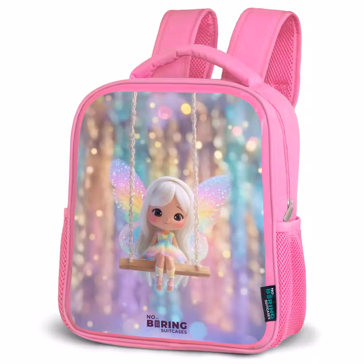Sac à dos enfant avec nom - Rose - Fée - Elfe - Arc-en-ciel — 4