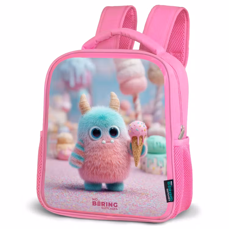 Sac à dos enfant avec nom - Rose - Sweet Monster Candy Adventure — 4