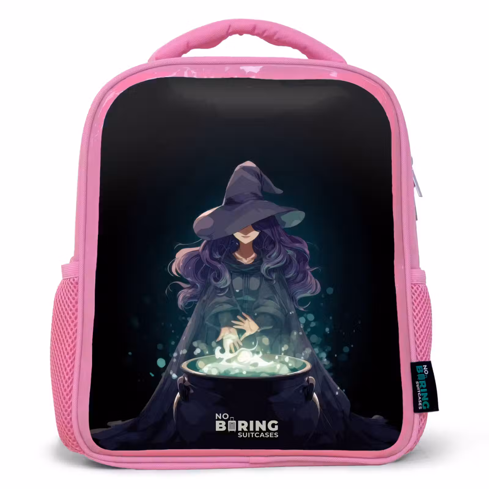 Sac à dos enfant avec nom - Rose - Sorcière - Chaudron - Magie — 1