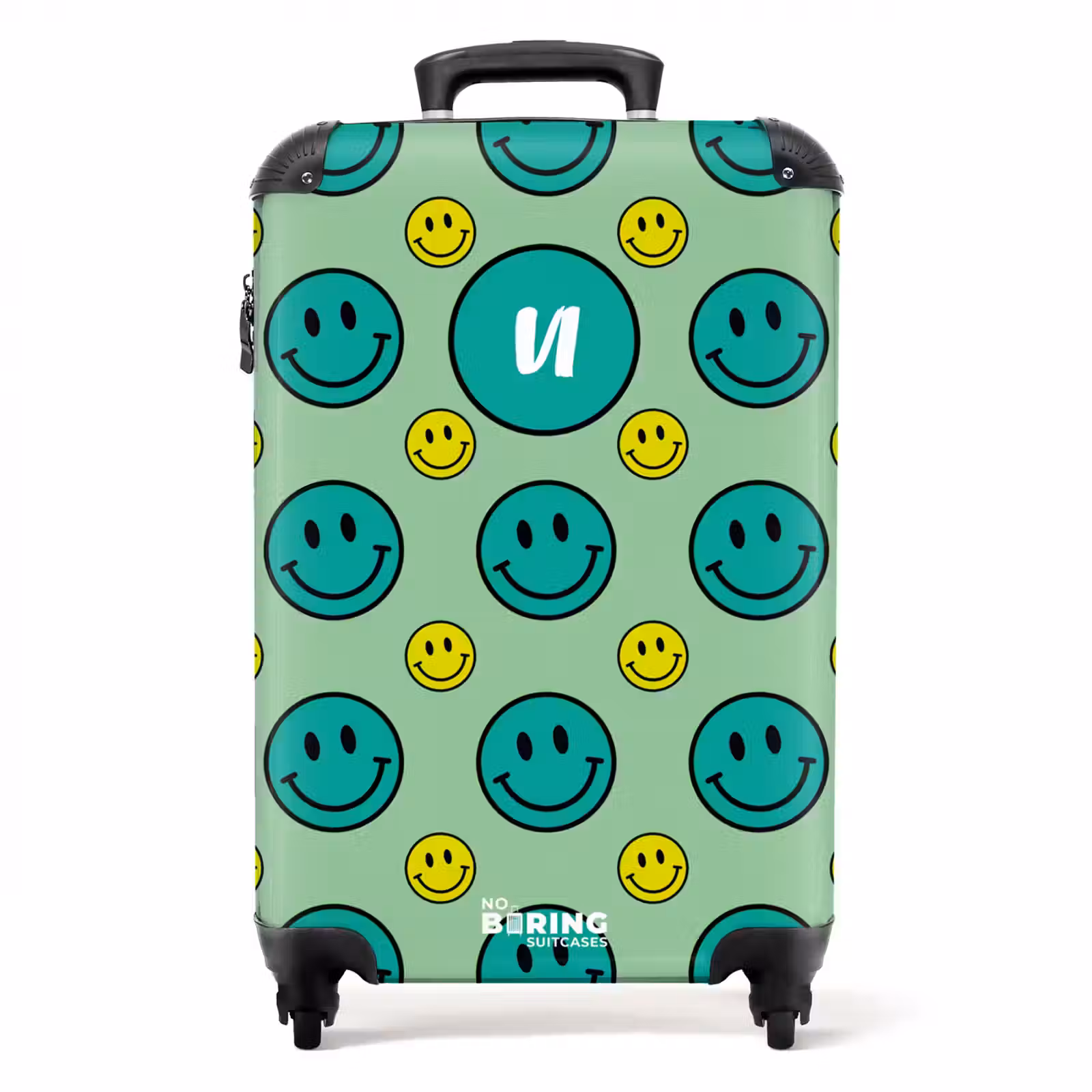 Valise avec nom - Tout sourire vert — 1