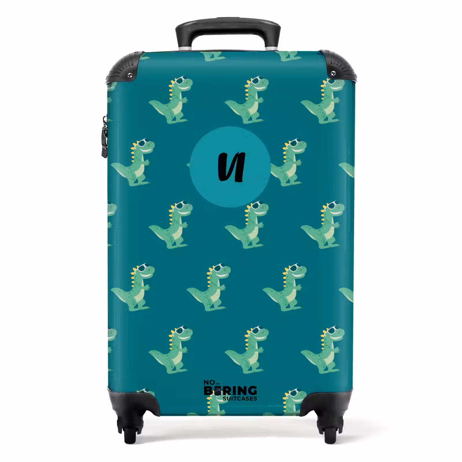 Valise avec nom - Tyrannosaure à lunettes — 1