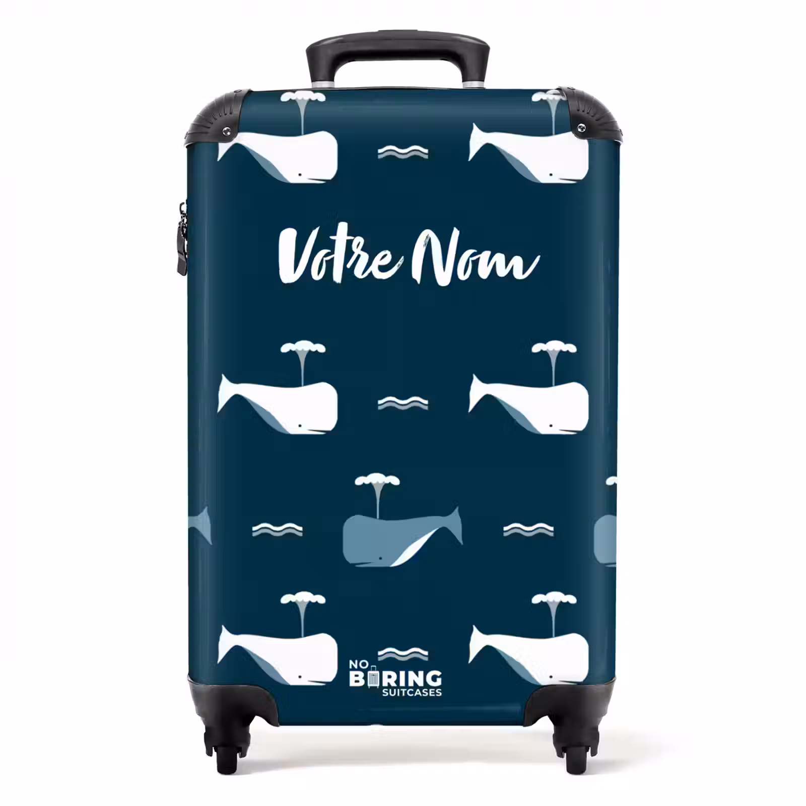 Valise avec nom - Vague de baleine — 1