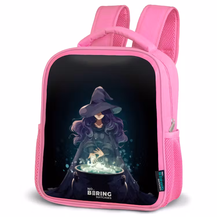 Sac à dos enfant avec nom - Rose - Sorcière - Chaudron - Magie — 4