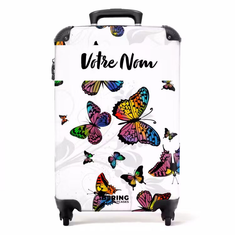 Valise avec nom - Tempête de papillons — 1