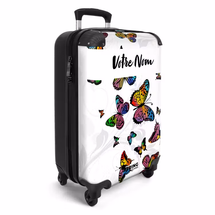 Valise avec nom - Tempête de papillons — 2