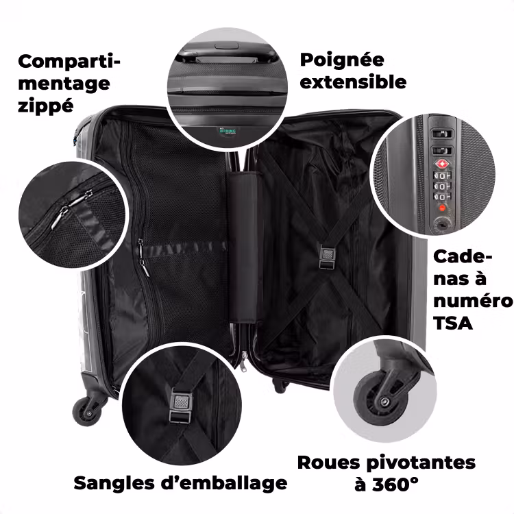 Valise avec nom - Tempête de papillons — 3