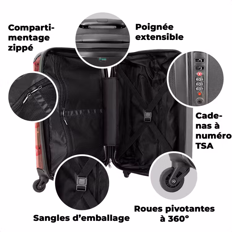 Valise avec nom - Tempête de sable étoile de mer — 3