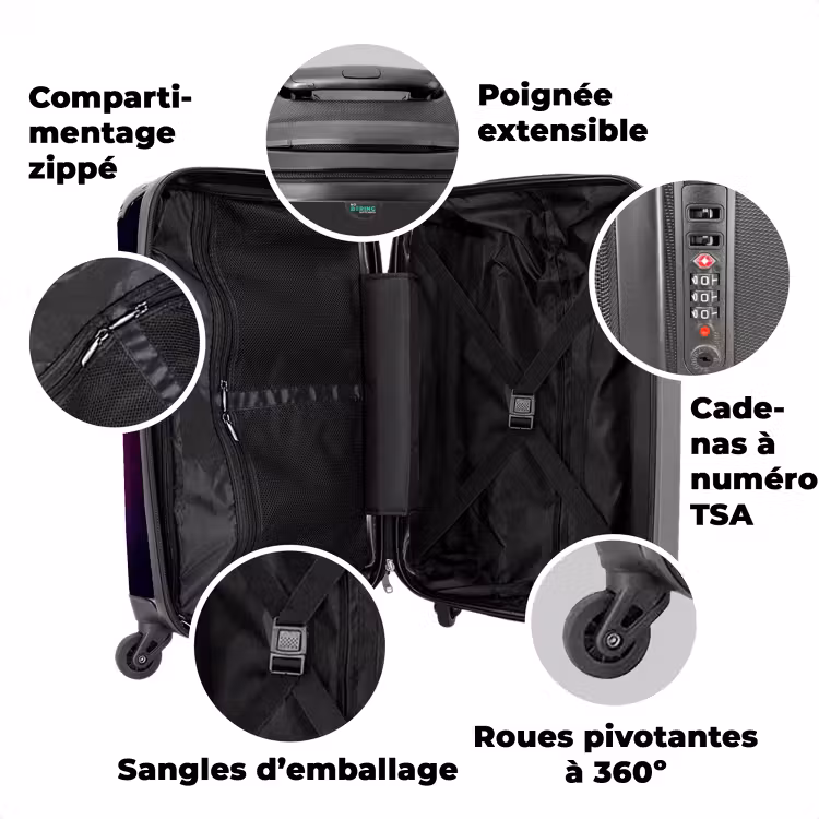 Valise avec nom - Tennis spatial — 3