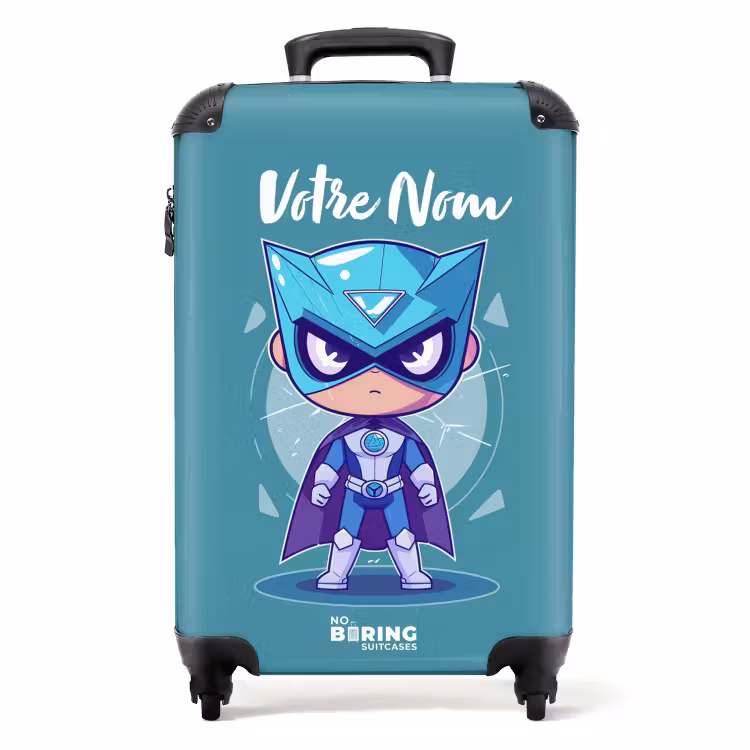Valise avec nom - Tornade turquoise — 1