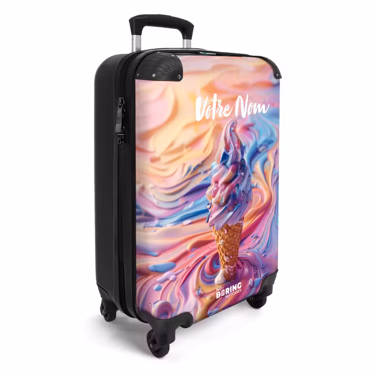 Valise avec nom - Tourbillon pastel — 2