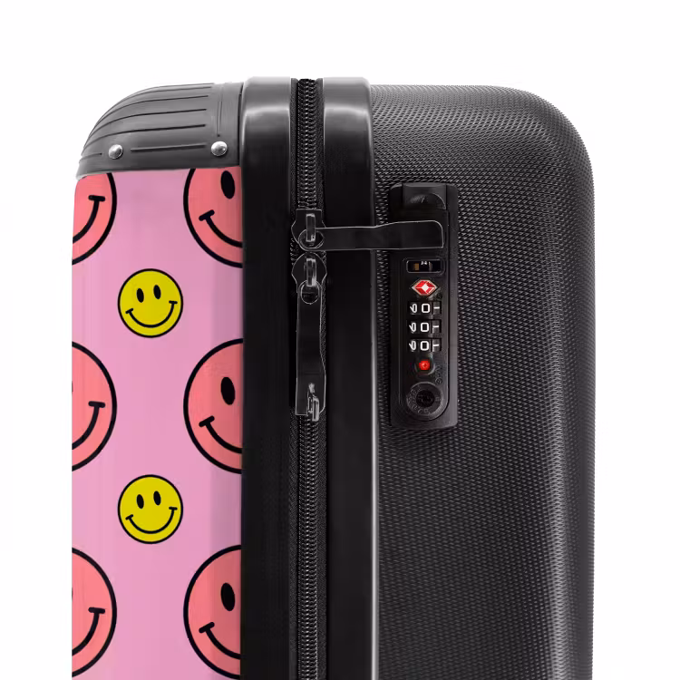 Valise avec nom - Tout sourire rose — 5