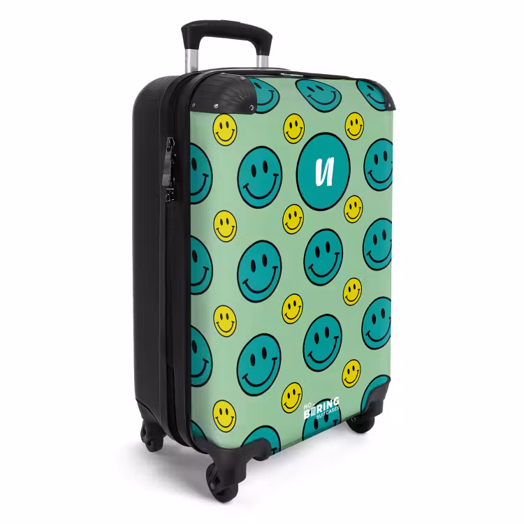 Valise avec nom - Tout sourire vert — 2