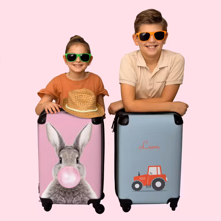 Valise - Tracteur Rouge sur Fond Bleu — 4