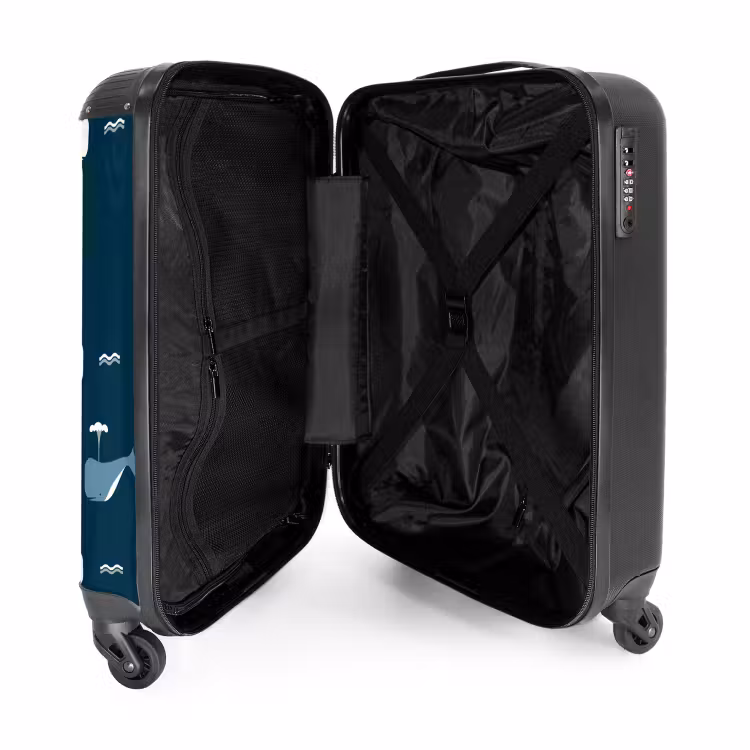 Valise avec nom - Vague de baleine — 4