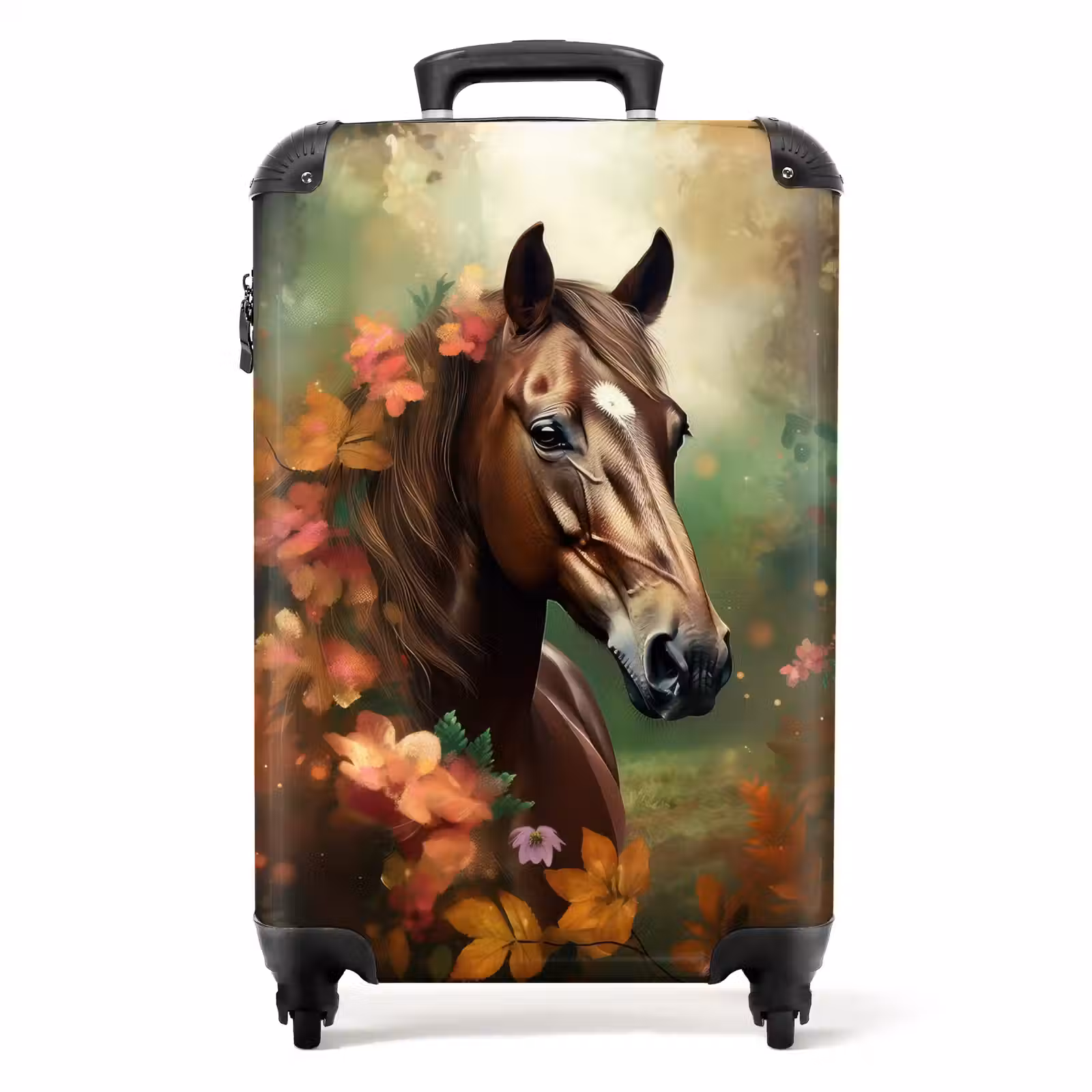 Valise - Valise - Cheval - Fleurs - Nature - Animaux - Forêt - Orange — 1