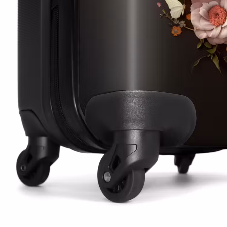 Valise - Tête de cheval blanc parmi une guirlande de fleurs colorées — 6