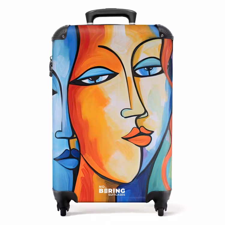 Valise - Tête - Peinture à l'huile - Colorée — 1