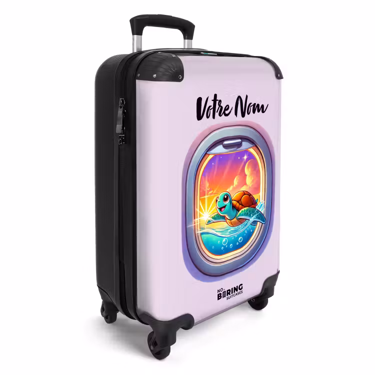 Valise avec nom - Tortue coucher de soleil — 2