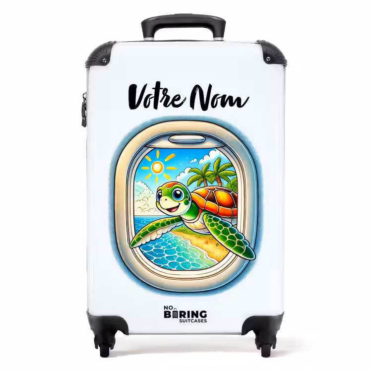 Valise avec nom - Tortue tropicale — 1