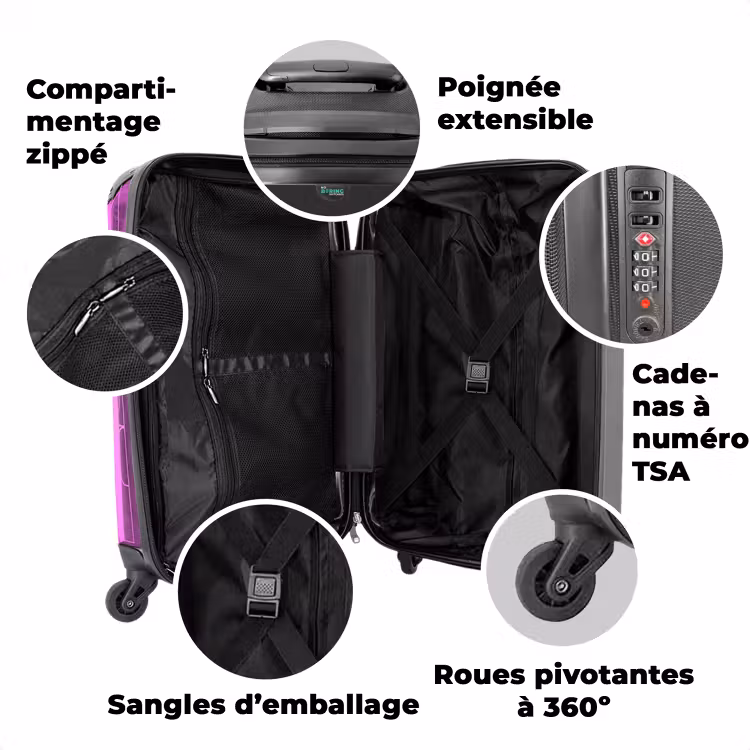 Valise avec nom - Tourbillons fondants — 3