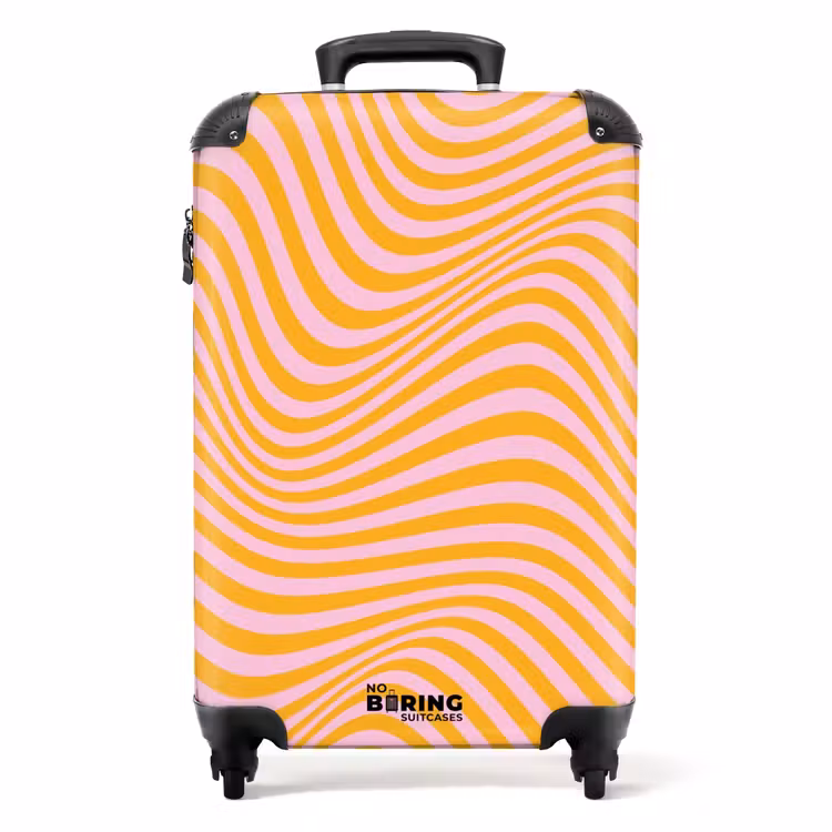 Valise - Vagues - Jaune/Rose — 1