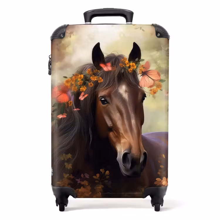 Valise - Valise - Cheval - Animaux - Fleurs - Forêt - Papillon — 1
