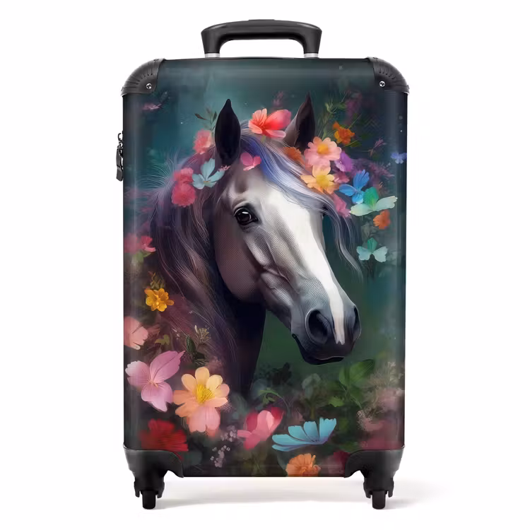 Valise - Valise - Cheval - Nature - Fleurs - Forêt - Animaux — 1