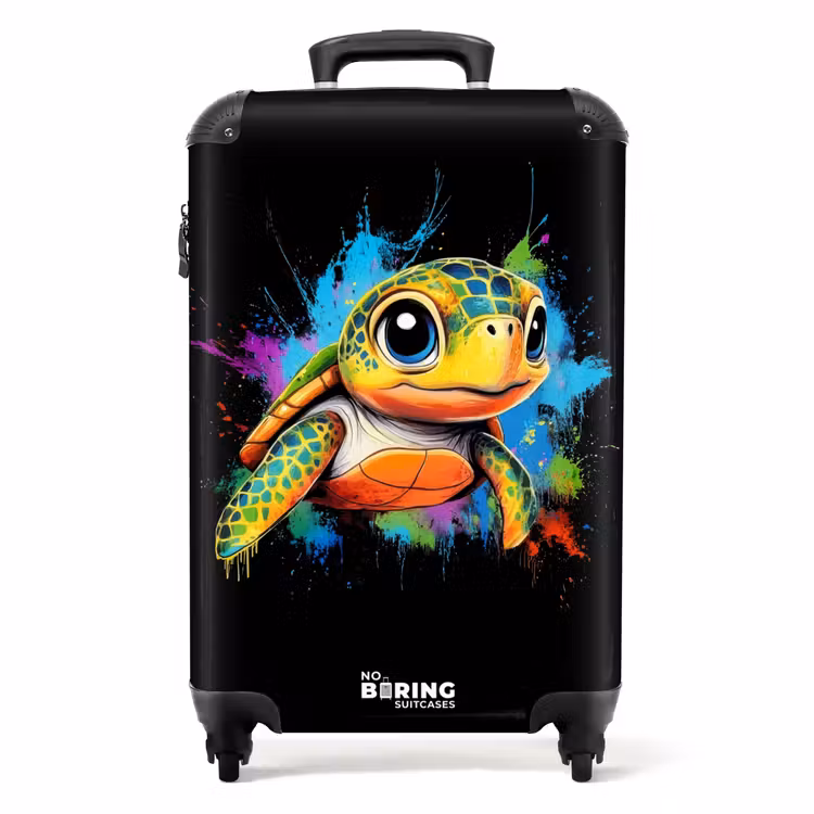 Valise - Tortue avec graffitis colorés — 1