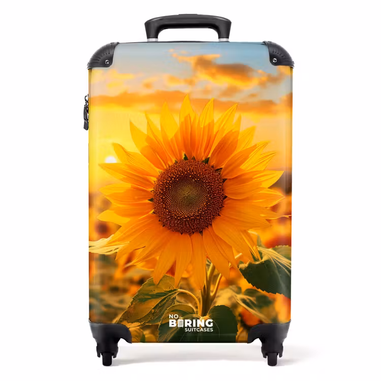Valise - Tournesol jaune au coucher du soleil — 1