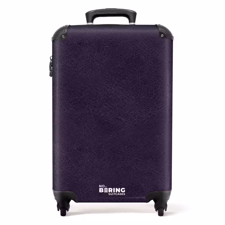 Valise - Aspect cuir violet foncé — 1