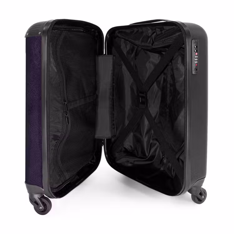 Valise - Aspect cuir violet foncé — 4