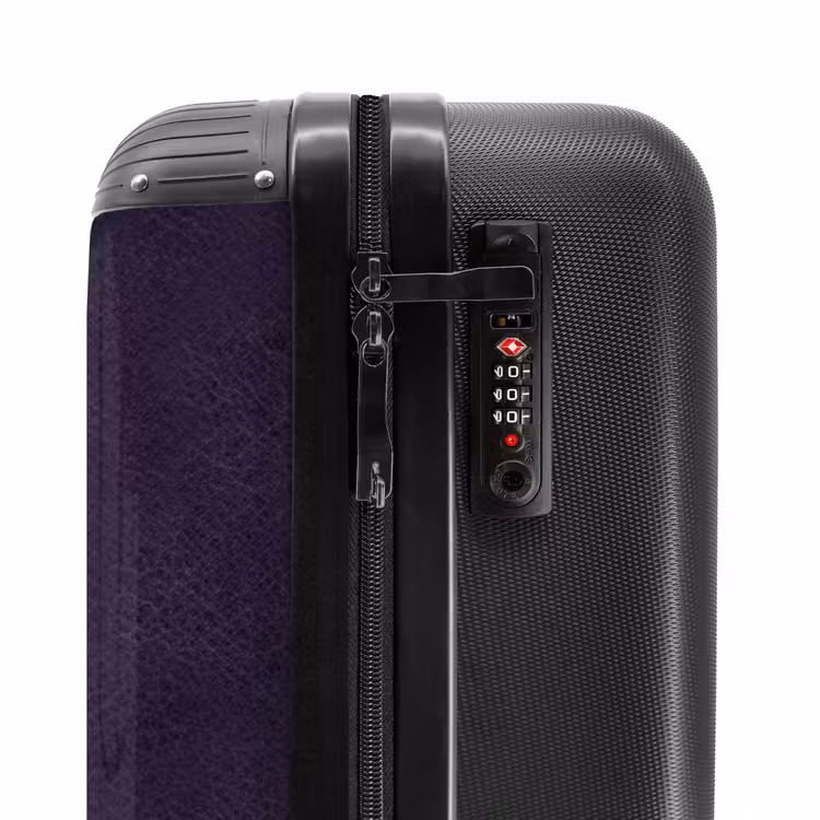 Valise - Aspect cuir violet foncé — 5
