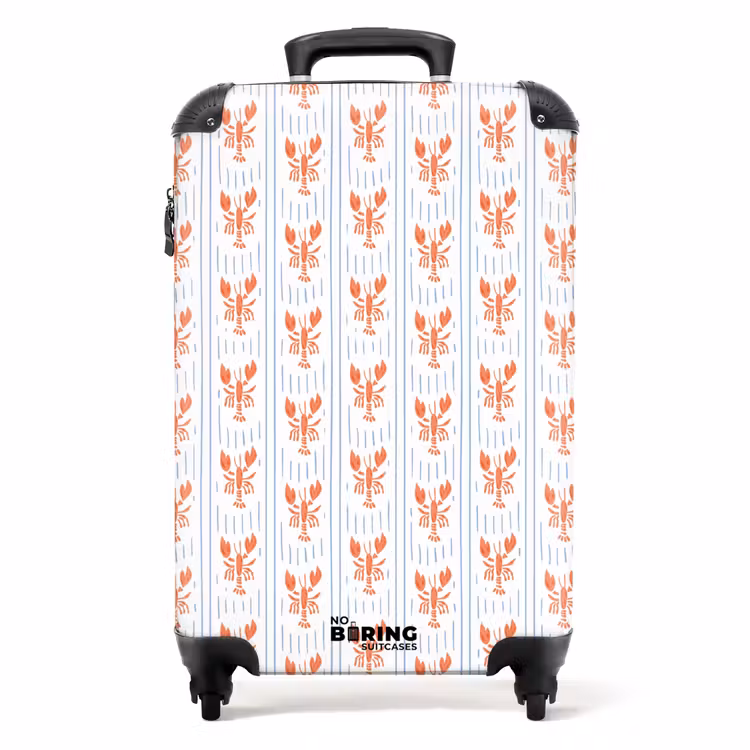 Valise - Kreeft met strepen patroon blauw — 1