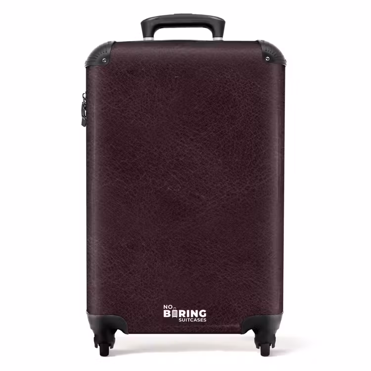 Valise - Cuir rouge bordeaux — 1