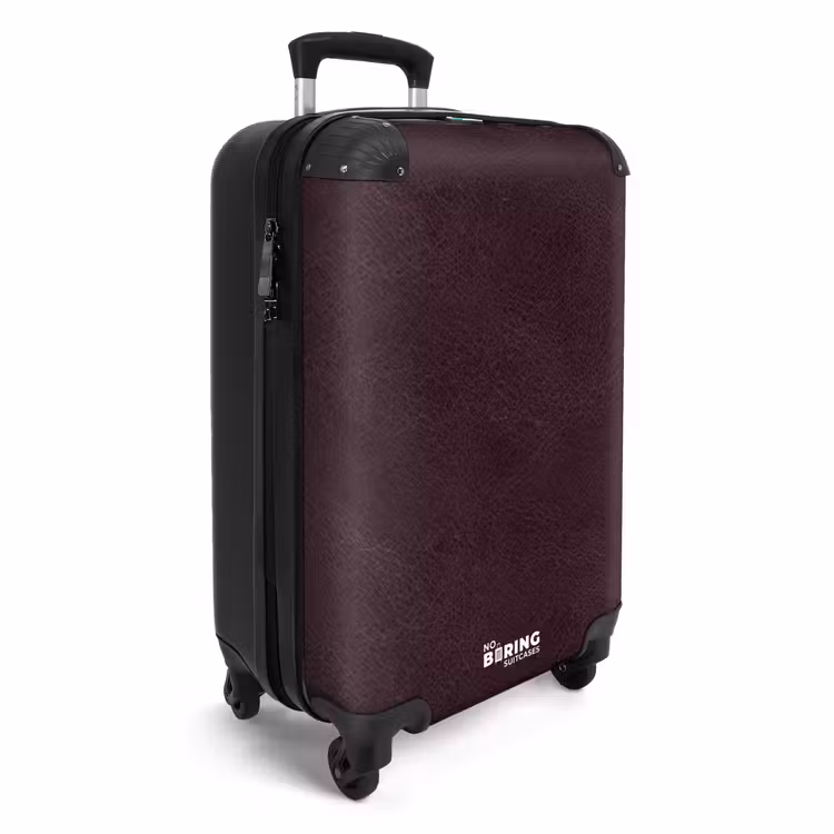 Valise - Cuir rouge bordeaux — 2