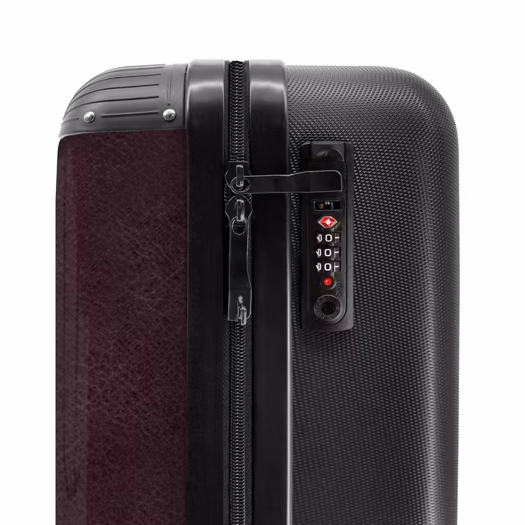 Valise - Cuir rouge bordeaux — 5