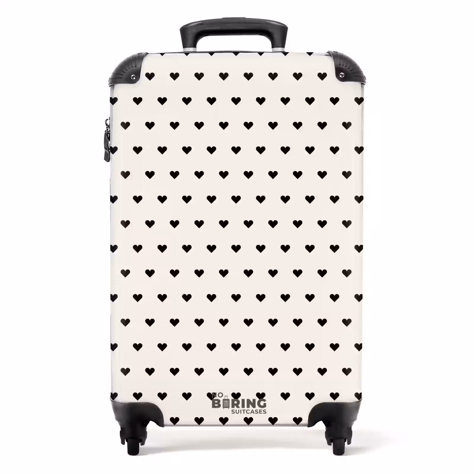 Valise - Coeurs de la Saint-Valentin en noir et blanc — 1