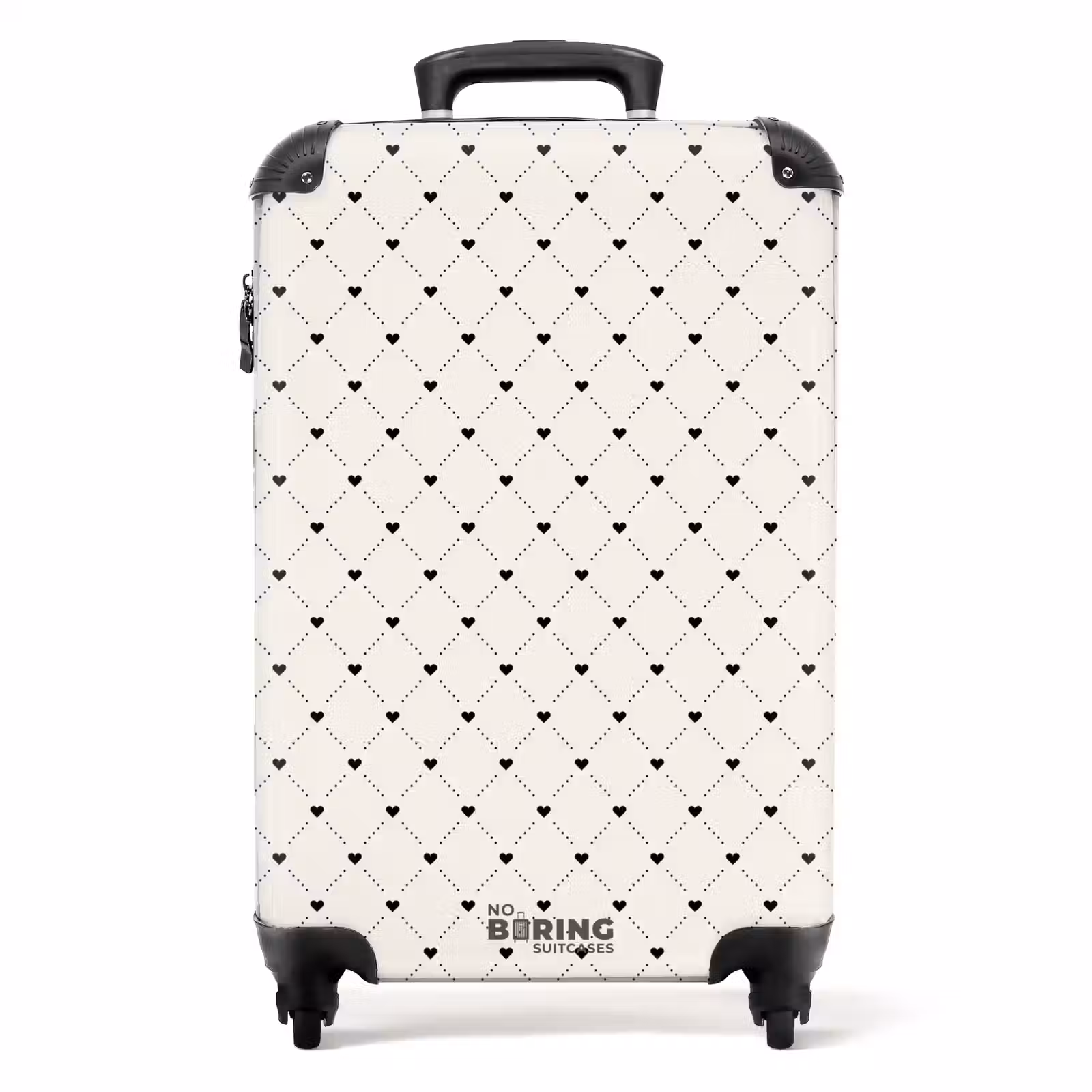Valise - Coeurs de la Saint-Valentin motif diamant pois — 1